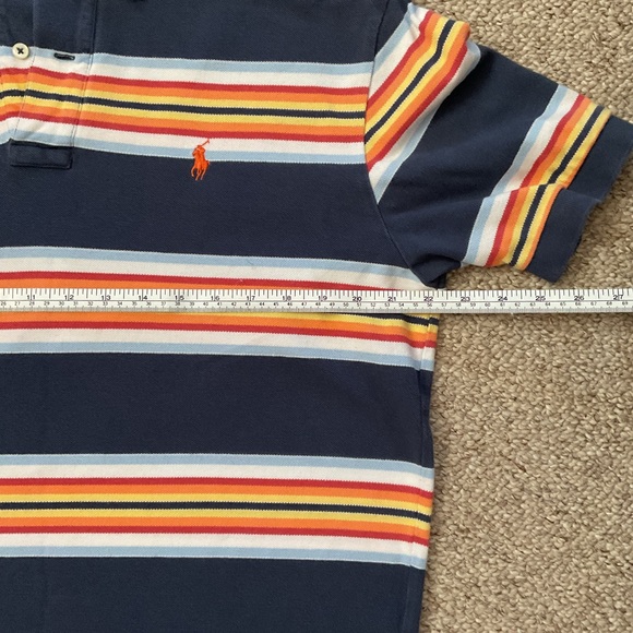 Y2K Polo by Ralph Lauren men’s size large blue with colorful stripes - Picture 6 of 10